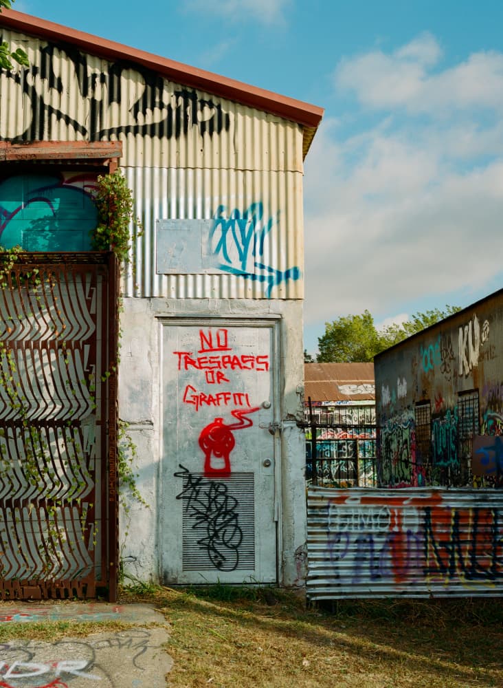 No Trespassing Graffiti Wall by Bethany Young — canvas wall art