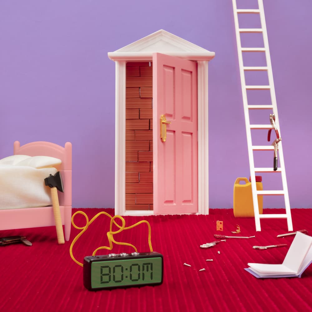 Pink Door Mystery by Julia Ramiro — canvas wall art