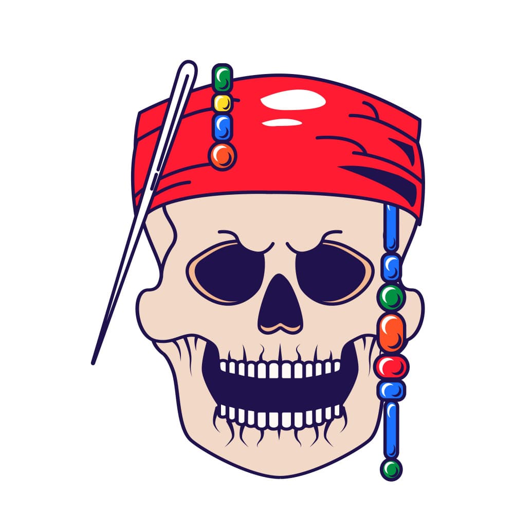 Pirate Skull Captain by Marika Barsrsind β canvas wall art