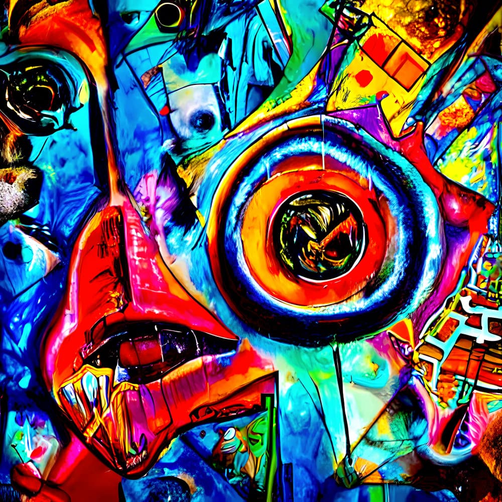 Vibrant Abstract Swirls by mnemonixART — canvas wall art