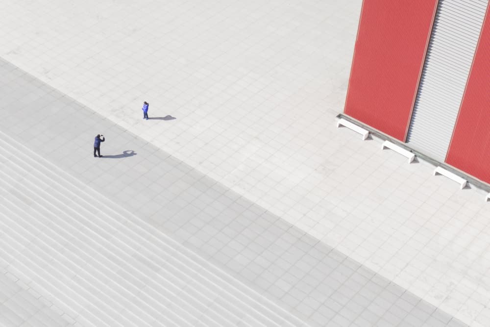 Abstract Urban Figures by Yifan Wu — canvas wall art