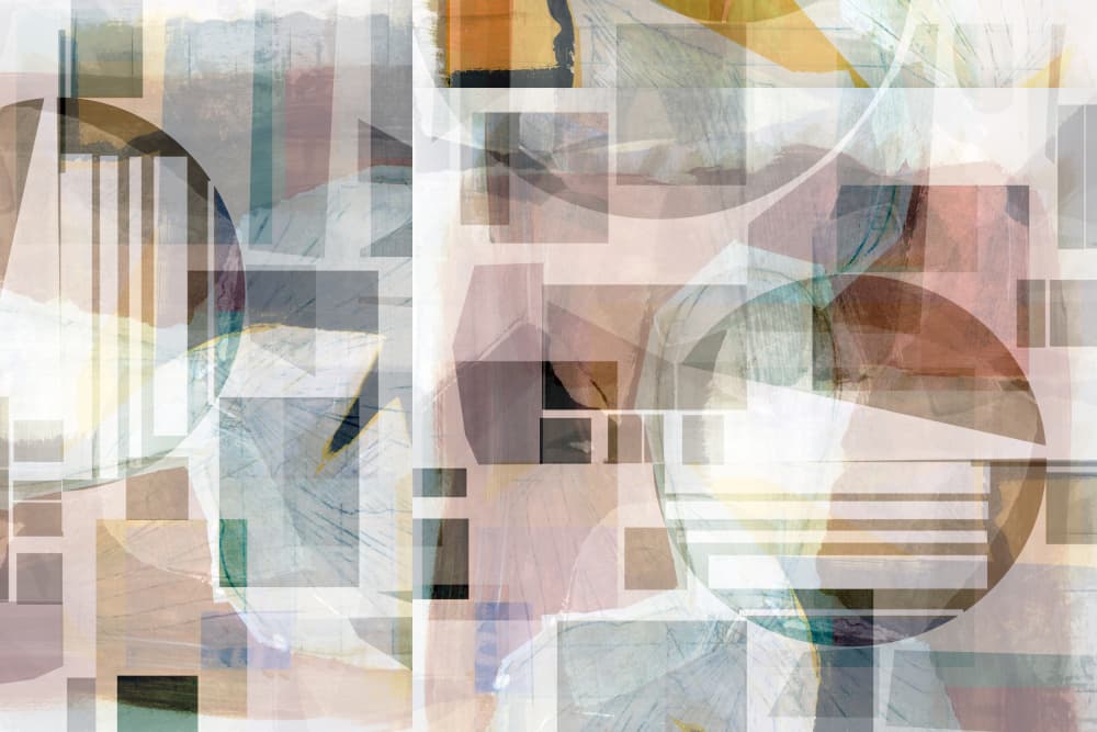 Soft Geometric Abstraction by cartissi — canvas wall art