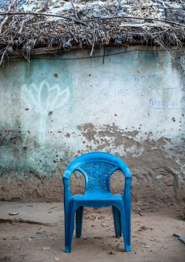 Lonely Blue Chair by Shot by Clint — canvas wall art