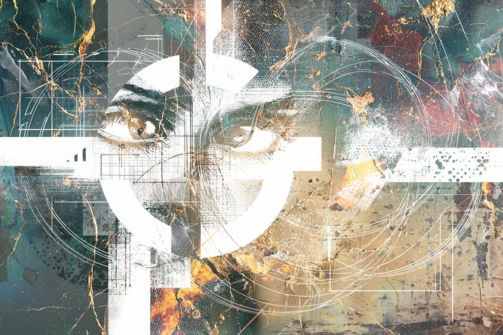 Abstract Geometric Gaze by Rafal Kulik — canvas wall art