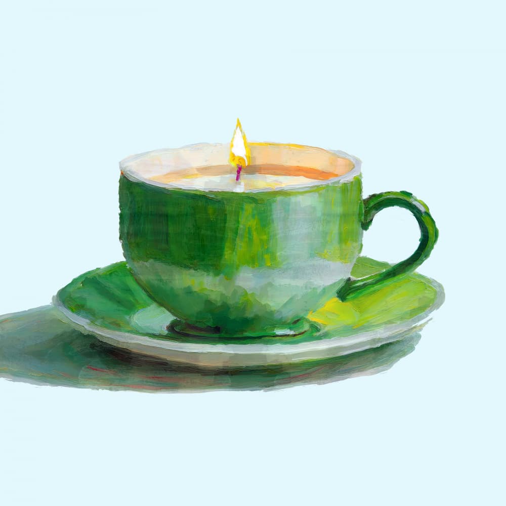 Tea Cup Candle by casa cartissi — canvas wall art