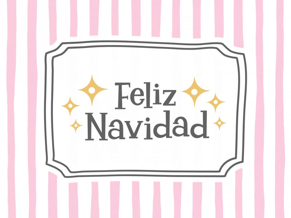 Feliz Navidad Sparkle by Jolly and Dash — canvas wall art