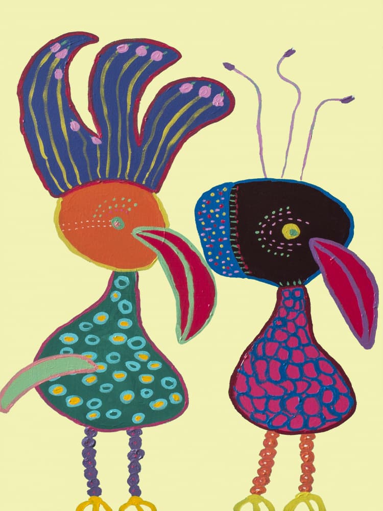 Whimsical Folk Birds by Helen Joynson — canvas wall art