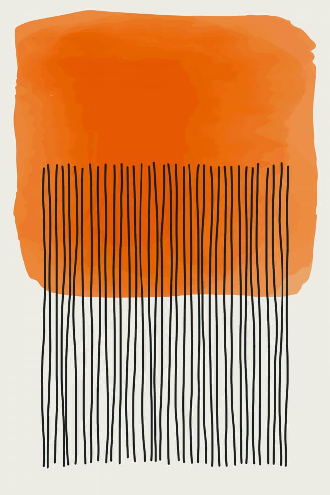 Warm Orange Lines by jay stanley — canvas wall art