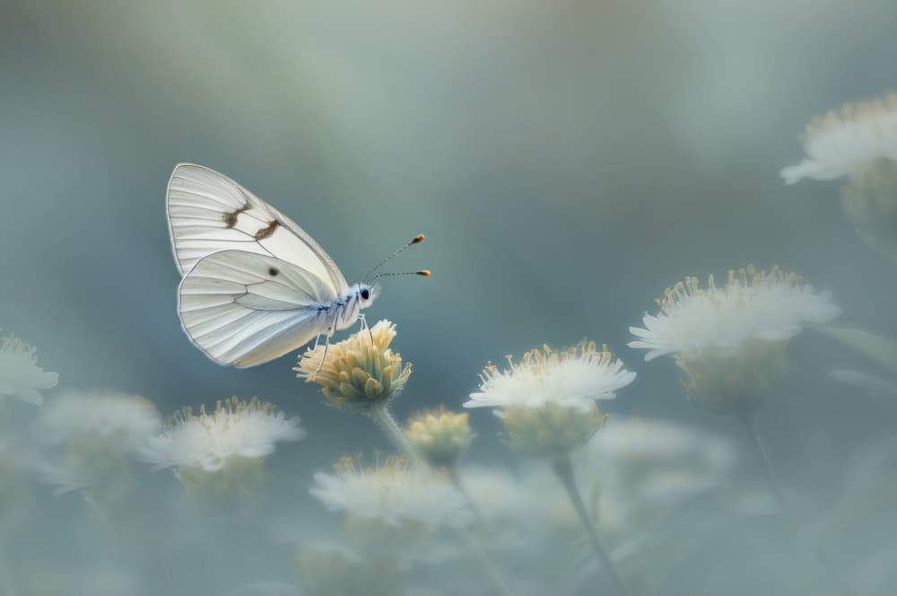 Gentle White Butterfly by Edy Pamungkas — canvas wall art