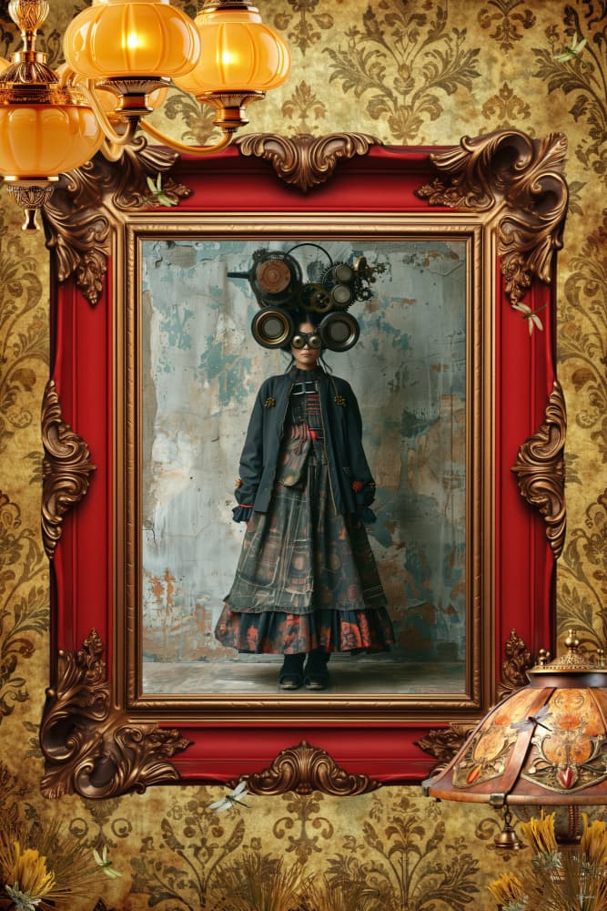 Steampunk Woman Portrait by Sue Skellern — canvas wall art