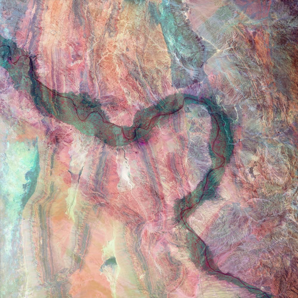 Winding Desert River by Pelin Atilla — canvas wall art