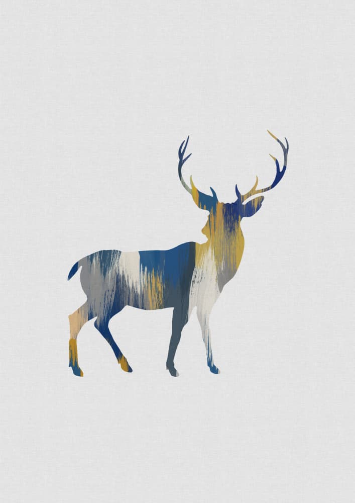 Abstract Colorful Deer by Orara Studio — canvas wall art
