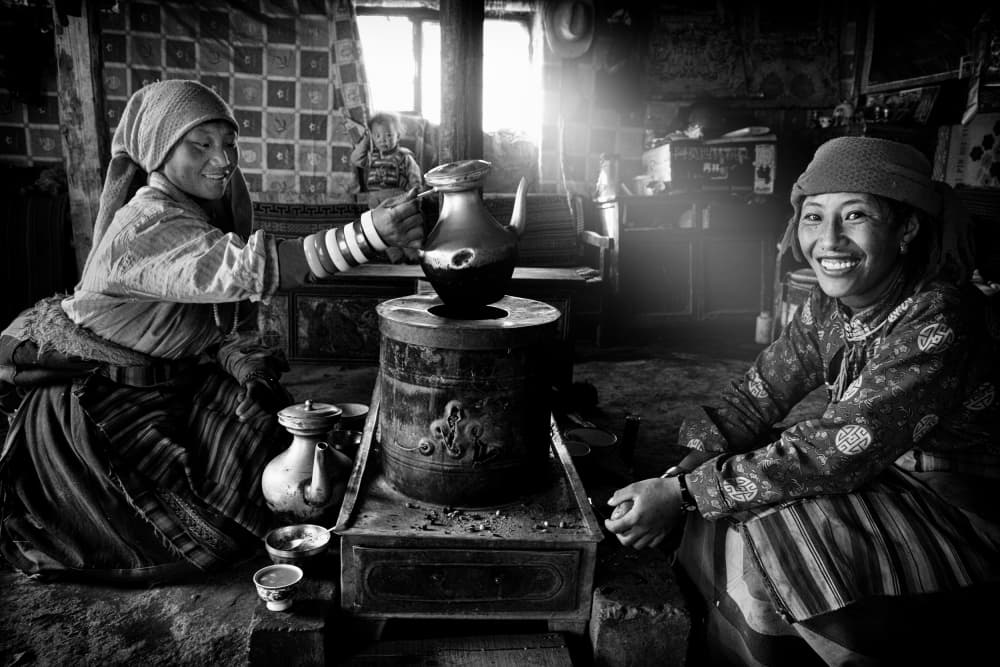 Happy Women Traditional Home by BJ Yang — canvas wall art