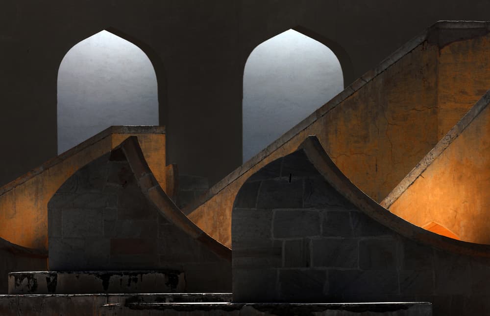 Geometric Light And Shadow by Hans-Wolfgang Hawerkamp — canvas wall art