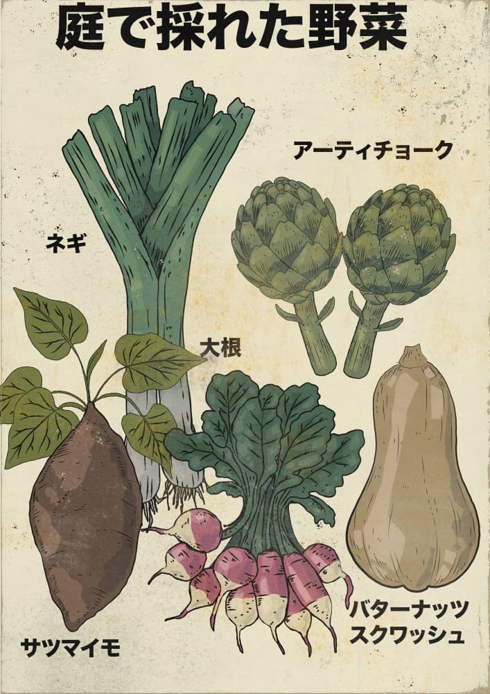 Garden Harvest Vegetables by Nicholas — canvas wall art