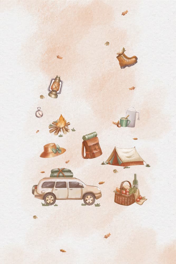 Autumn Camping Adventure by Xuan Thai — canvas wall art
