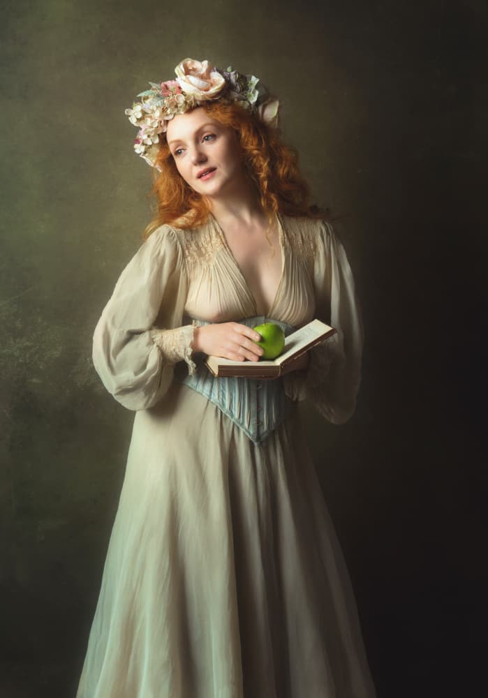 Ethereal Elf with Apple by Catherine Wang — canvas wall art