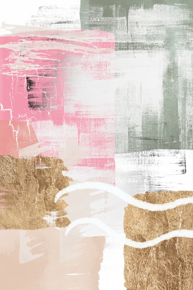 Modern Blush Gold by Sally Ann Moss — canvas wall art
