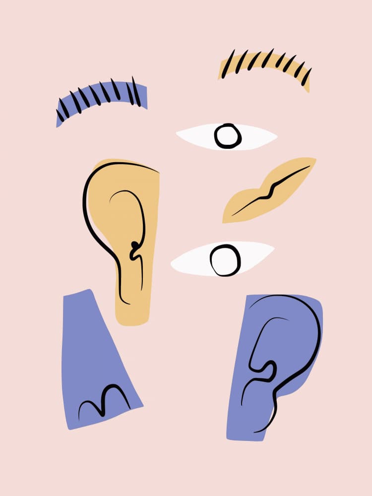 Playful Abstract Features by Little Dean — canvas wall art