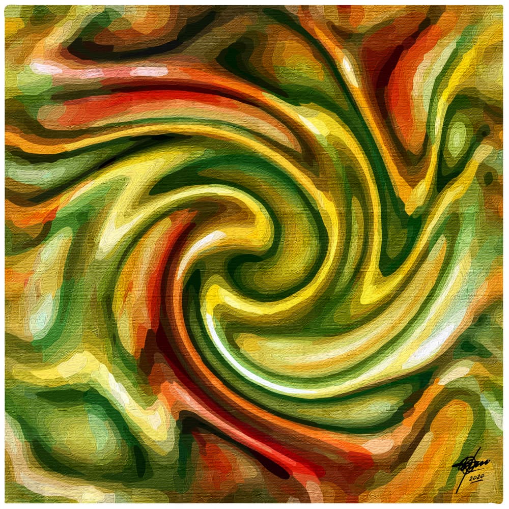 Vibrant Color Swirl by Osvaldo Russo — canvas wall art