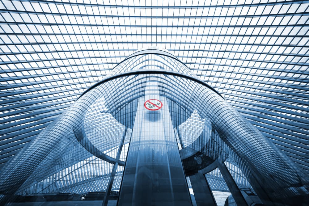 Modern Glass Architecture by Erhard Batzdorf — canvas wall art
