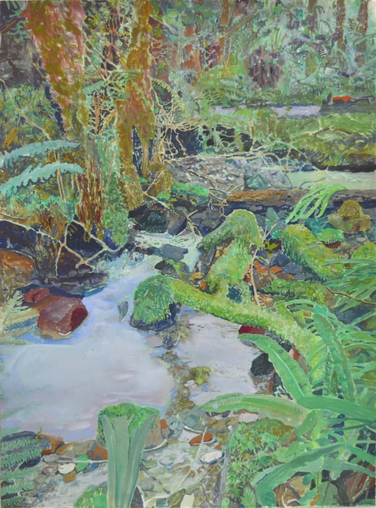 Mossy Forest Stream by Karin Bos — canvas wall art