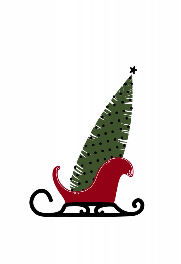 Classic Christmas Sleigh by Rosana Laiz Blursbyai — canvas wall art