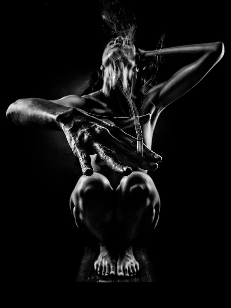 Smoldering Human Form by Jackson Carvalho — canvas wall art
