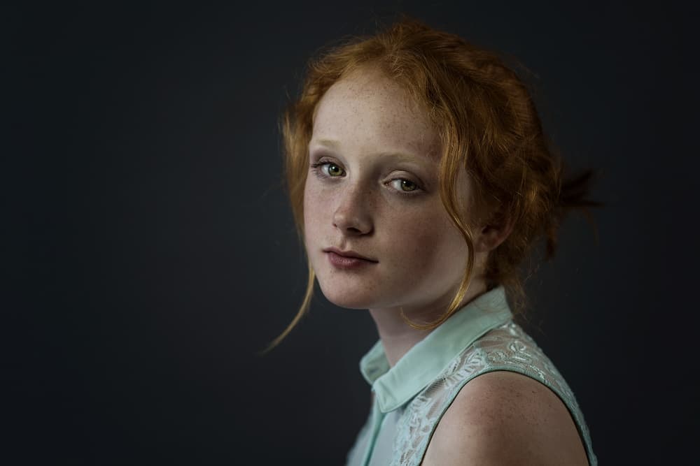 Serene Redhead Portrait by Jacob Tuinenga — canvas wall art