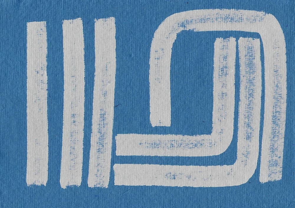Blue Geometric Abstraction by Santhosh ch — canvas wall art