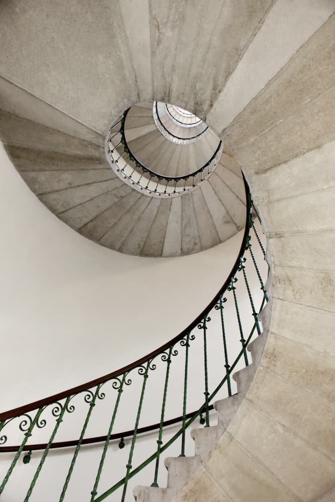 Elegant Spiral Staircase by Jorge Pimenta — canvas wall art
