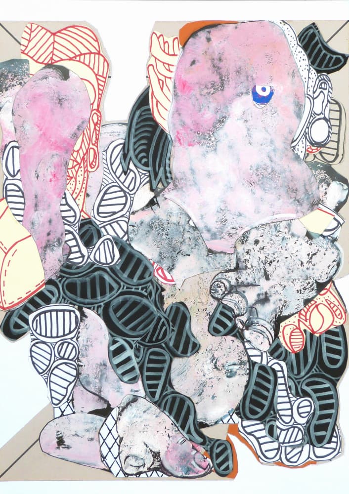 Playful Organic Collage by Pascal Marlin — canvas wall art