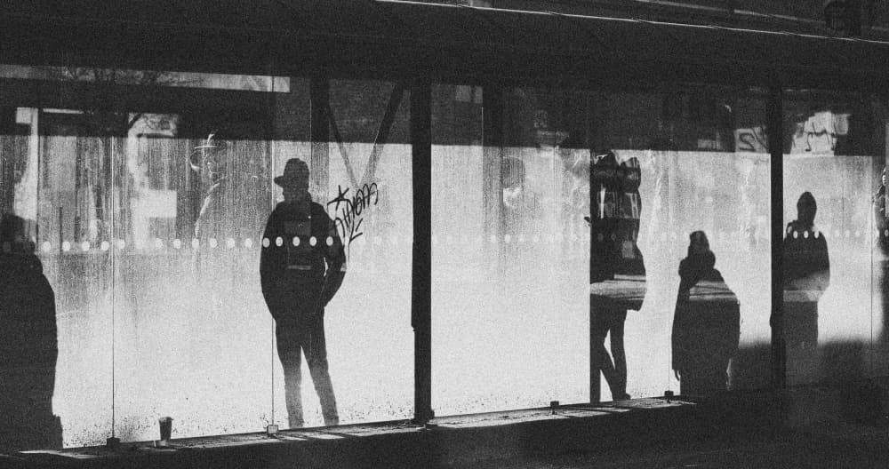 Waiting City Silhouettes by Jian Wang — canvas wall art