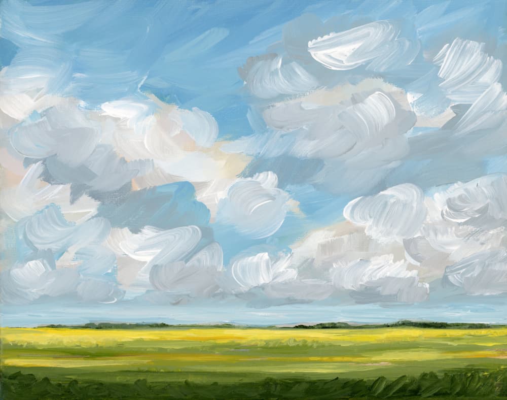 Vast Sky Yellow Field by Nicole Walsh — canvas wall art