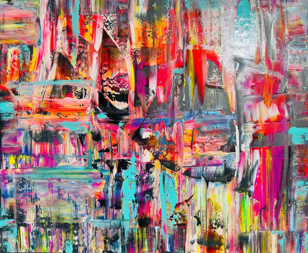 Colorful Modern Abstract by Fredrik Olsen — canvas wall art