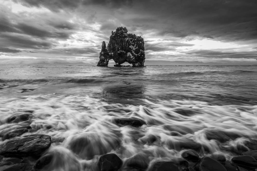 Hvítserkur Ocean Waves by Irene Wu — canvas wall art