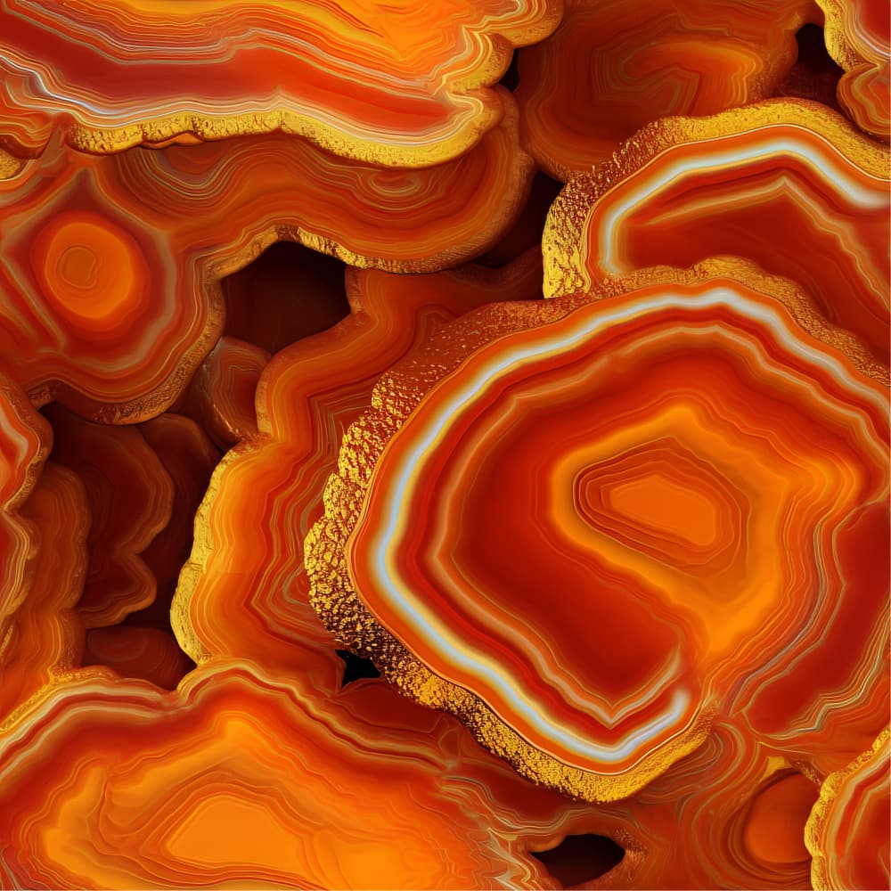 Fiery Agate Rings by Bilge Paksoylu — canvas wall art