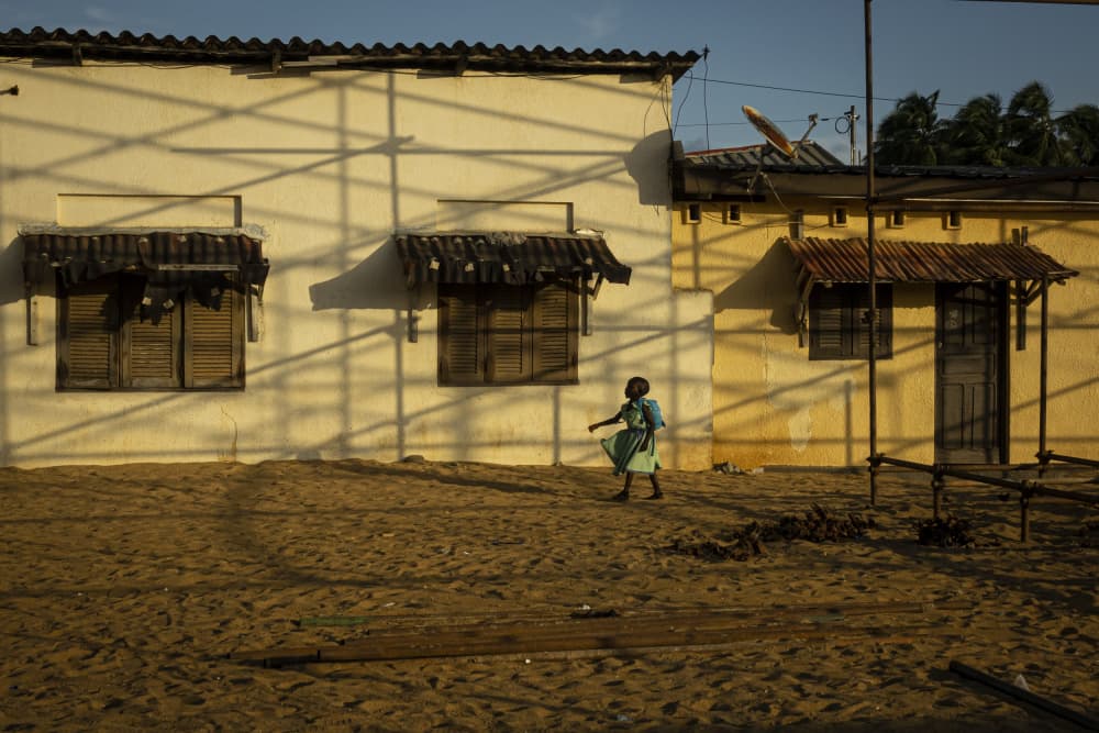 Girl Walking Shadows by Elena Molina — canvas wall art
