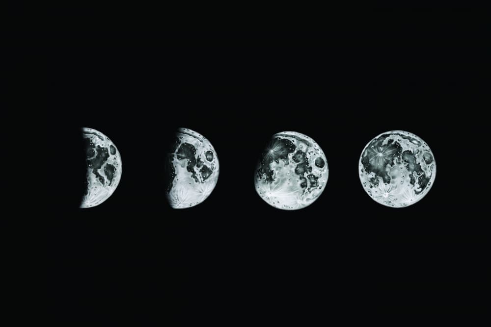 Celestial Moon Phases by jay stanley — canvas wall art