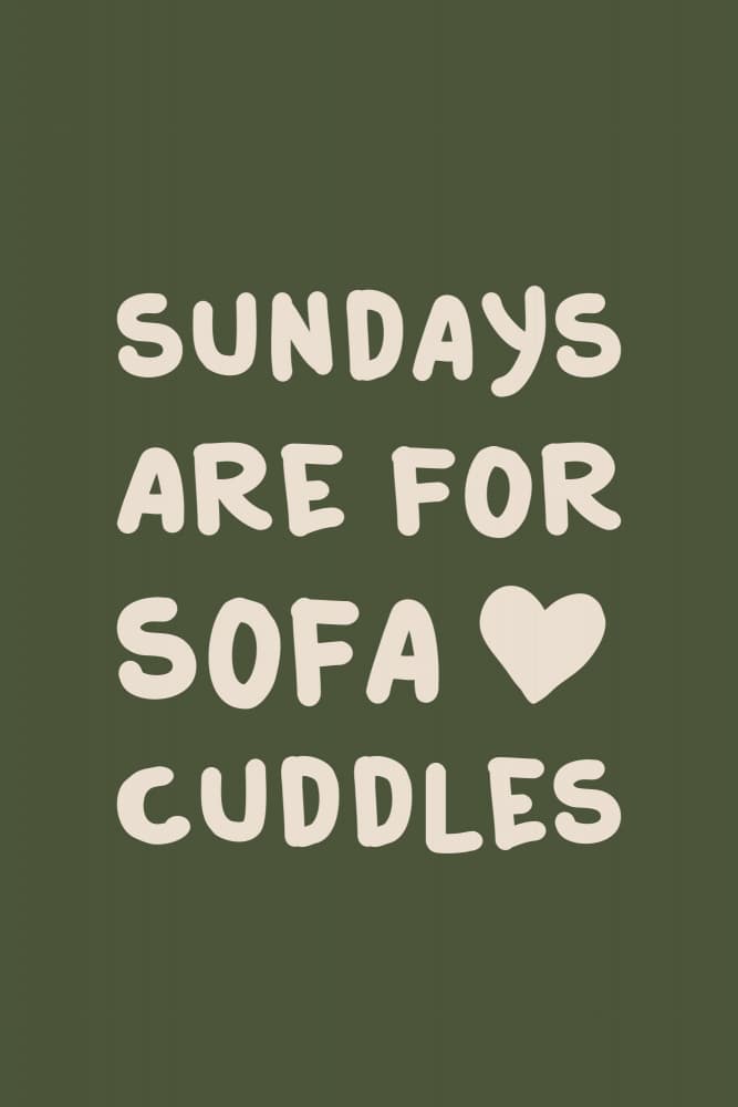 Sunday Sofa Cuddles by Karen Menzenbach — canvas wall art