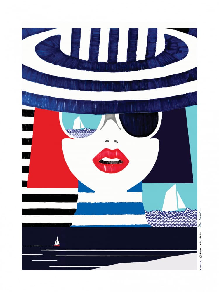 Sea Gazing: Riviera Style by Awol Art Alex — canvas wall art