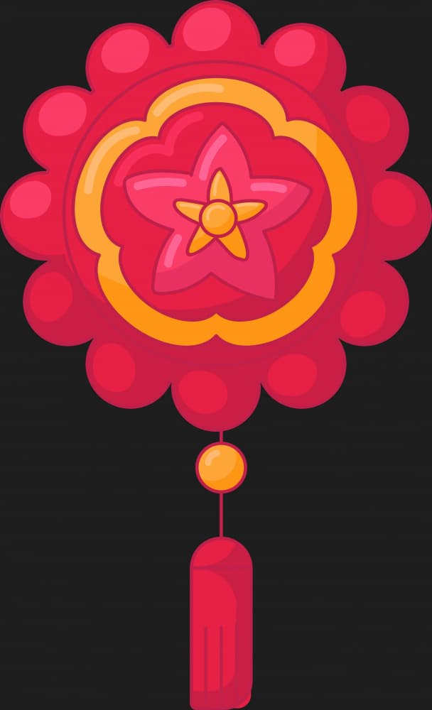 Lucky Red Flower Tassel by Marika Barsrsind β canvas wall art
