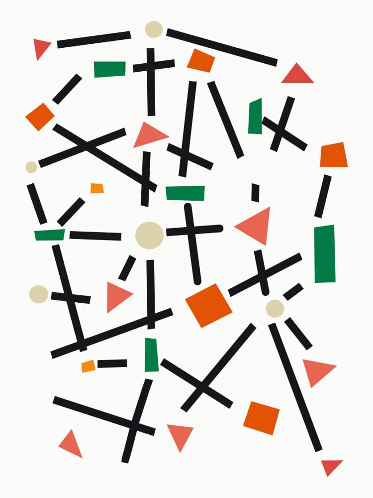 Dynamic Geometric Shapes by Little Dean — canvas wall art