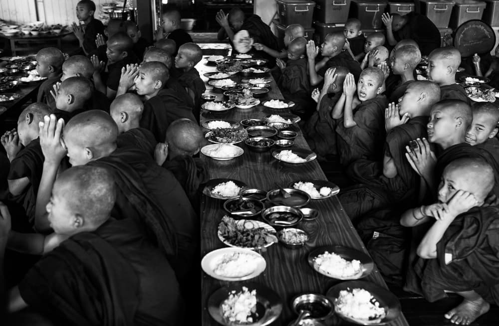 Monks Communal Meal by John Yuk Kong Chung — canvas wall art