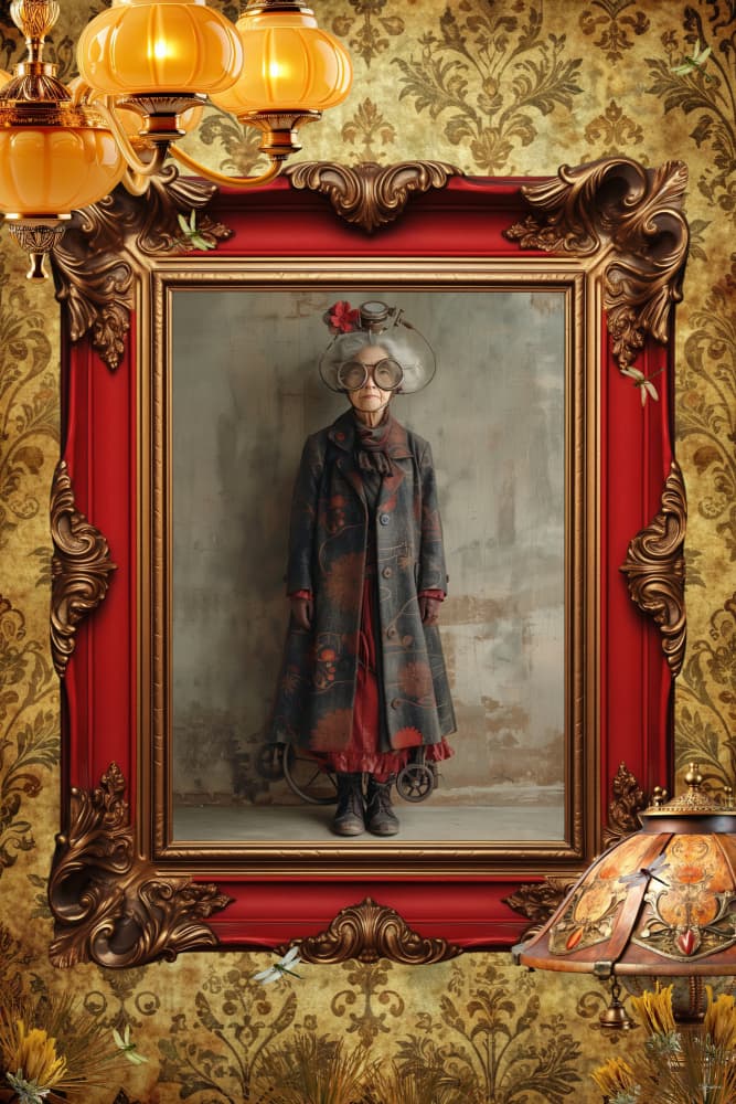 Gothic Steampunk Portrait by Sue Skellern — canvas wall art