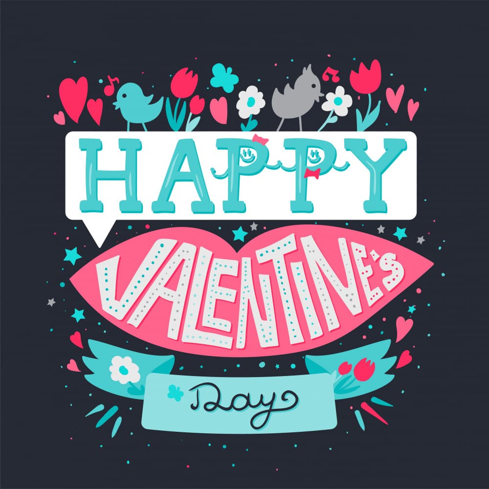 Happy Valentine Love Birds by Marika Barsrsind β canvas wall art