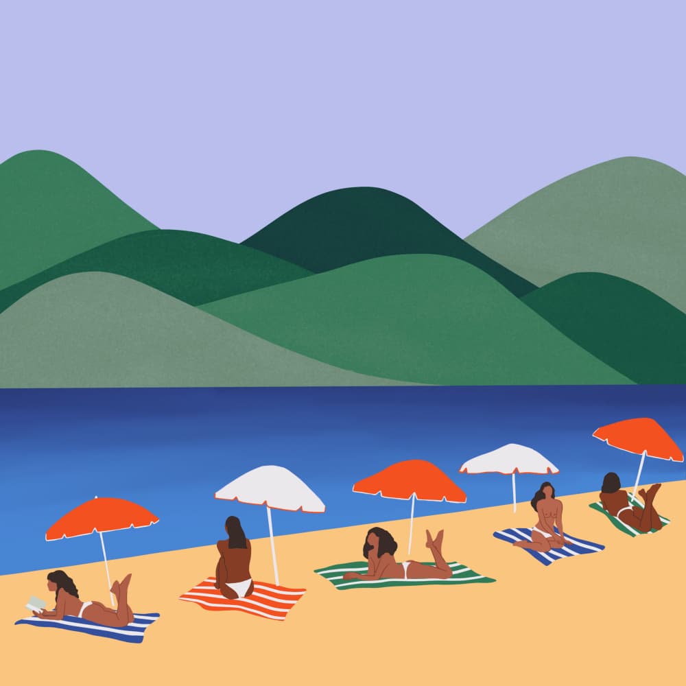 Sunny Beach Day by Ceyda Alasar — canvas wall art