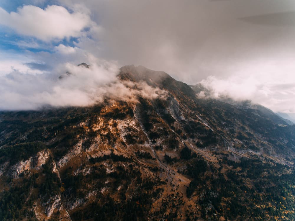 Misty Mountain Peaks by Javier Pardina — canvas wall art