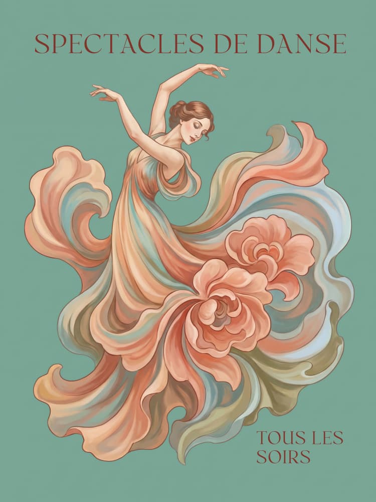 Elegant Flowing Dancer by Andreas Magnusson — canvas wall art