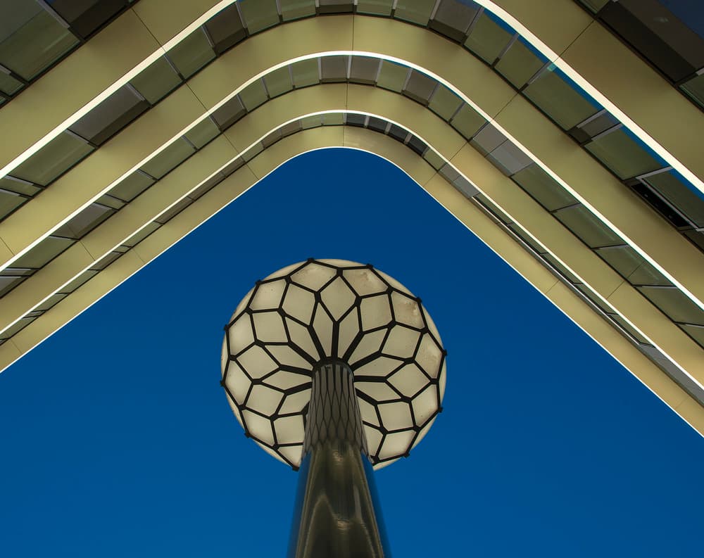 Modern Architecture Curves by Jef Van den Houte — canvas wall art